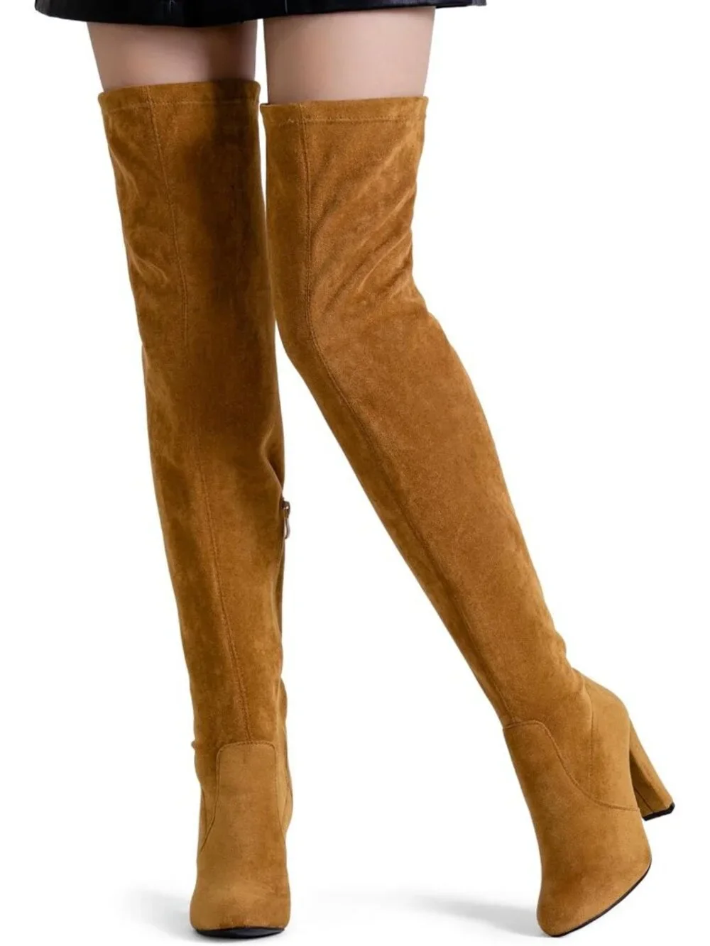 Chic Over the Knee Thigh High Boots with Block Heel for Stylish Women